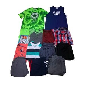 Boys Clothing Lot 13pc Activewear Casual Summer T-Shirts & Shorts  Size 14-16
